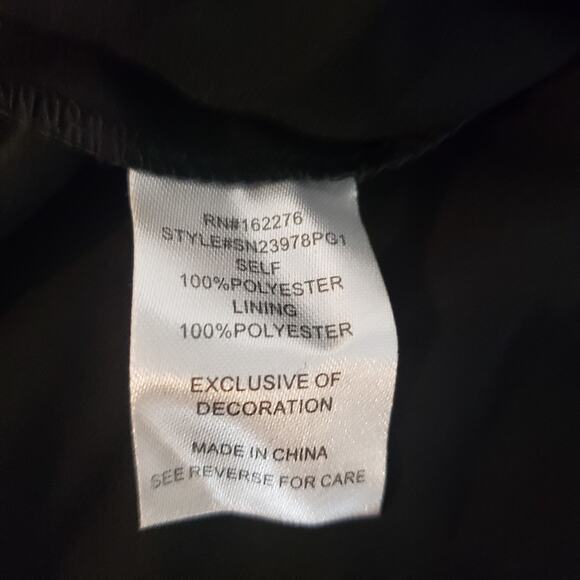 NEW!! Les Serein Women Size S BOHO Floral Peasant 3/4 Sleeve Blouse Top Navy - Picture 10 of 15